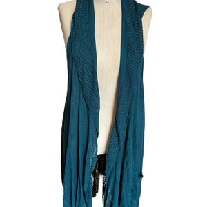 Grace & Lace Dark Green Sleeveless Cardigan.